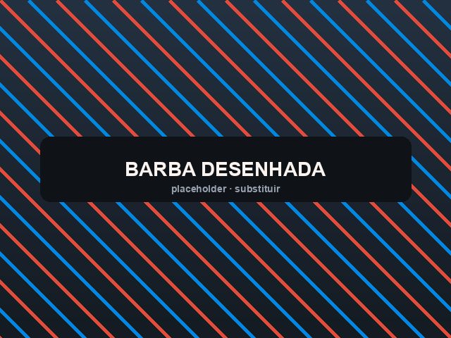Barba desenhada e alinhada na navalha na NATO'S barbearia
